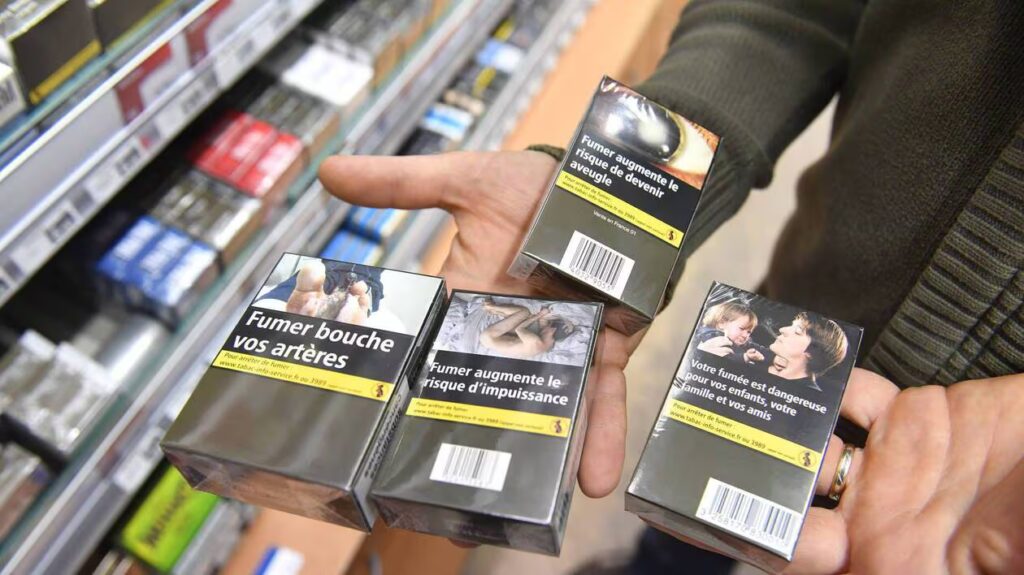 Buraliste et paquets de cigarettes